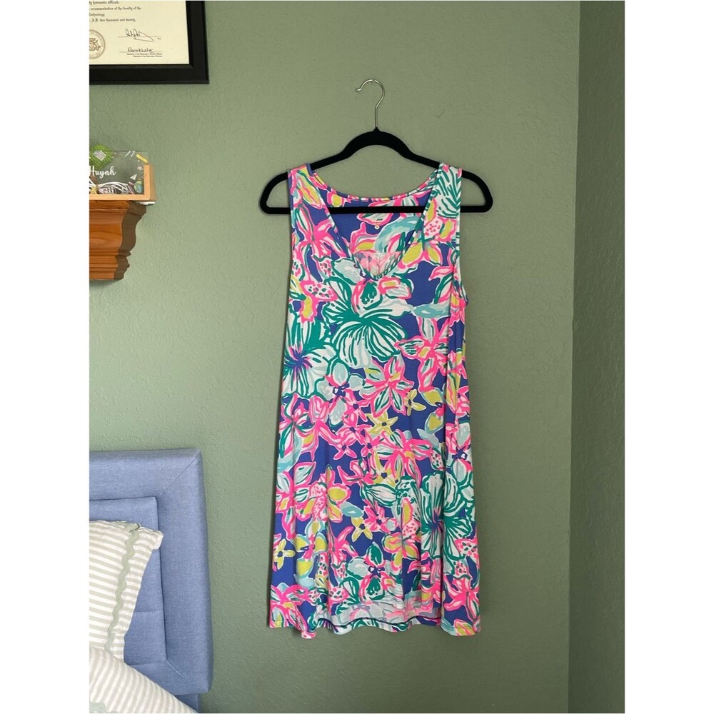 Lilly Pulitzer Blythe Swing Dress Size Small Casa Azul Pima Cotton Resortwear